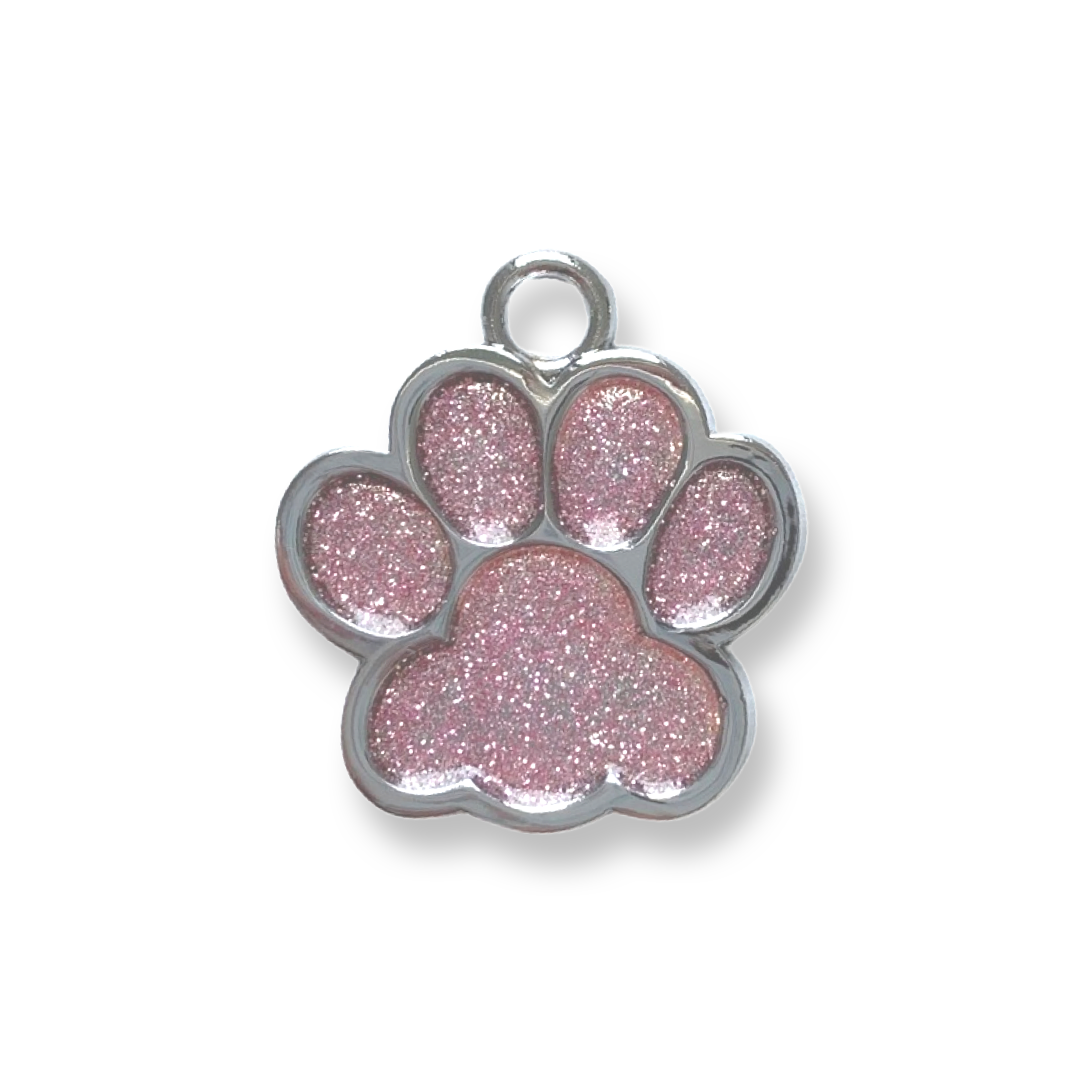 Paw Print Pet ID Tag