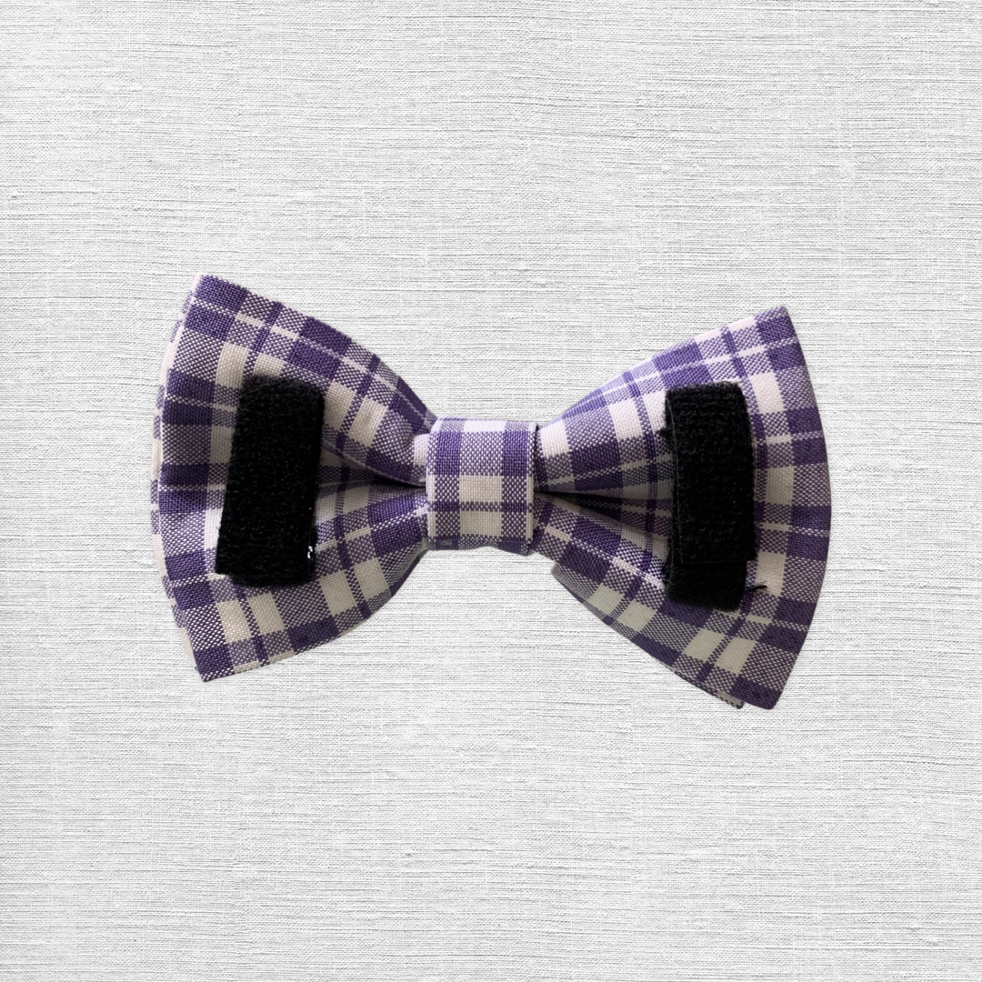 Purple & White Bow