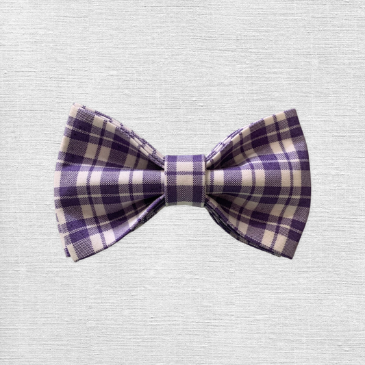 Purple & White Bow